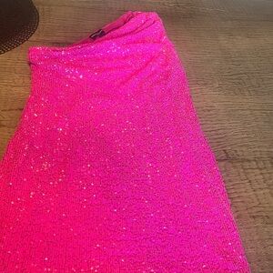 Pink sequin dress
